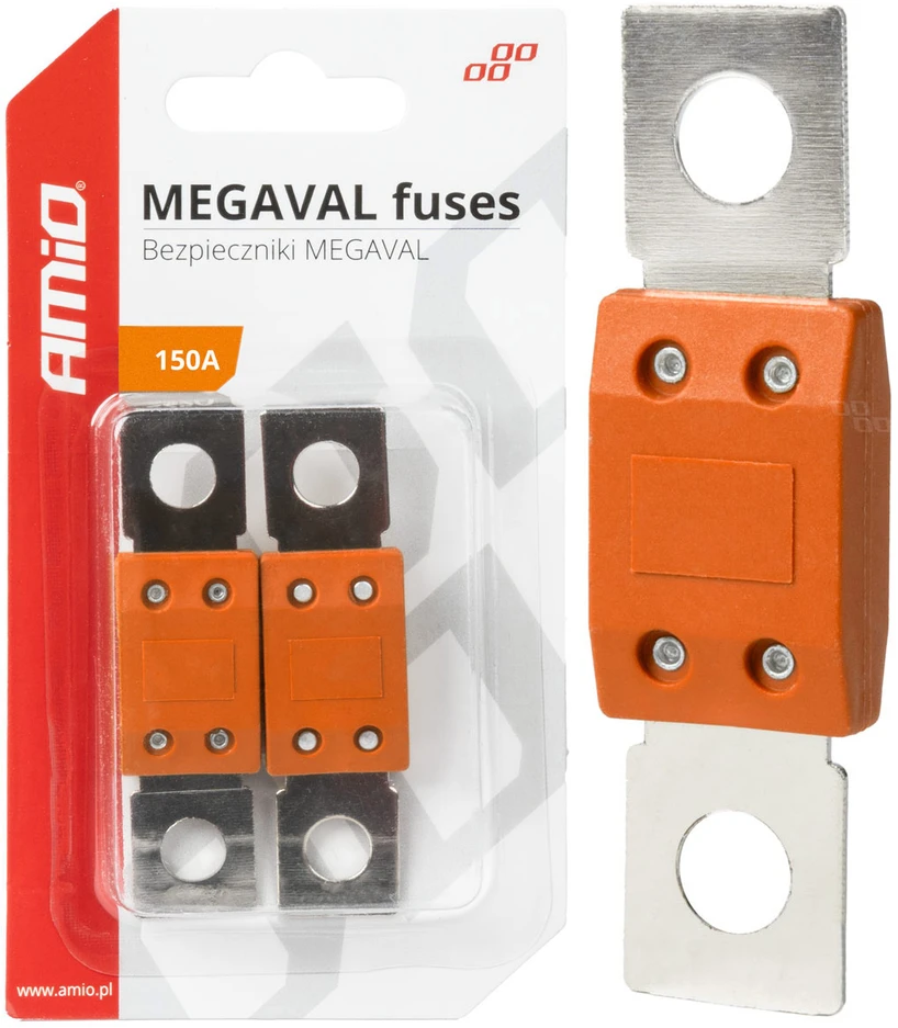 „Megaval MTA“ automobilio saugikliai, 2 vnt., 150 A, amio-03465
