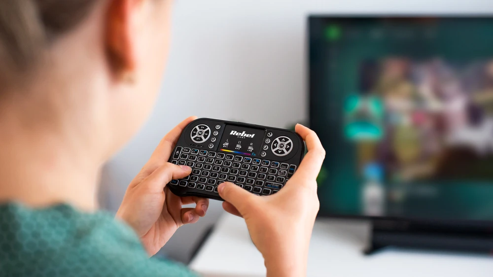 QUER Rebel Mini Q5 Smart TV BOX belaidė klaviatūra