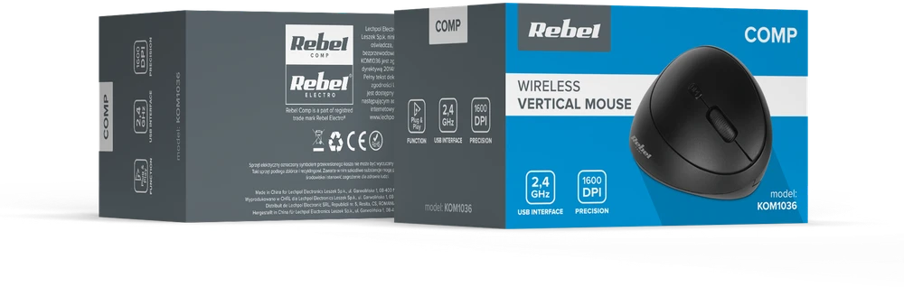 Belaidė „Rebel VM20“ belaidė vertikali pelė