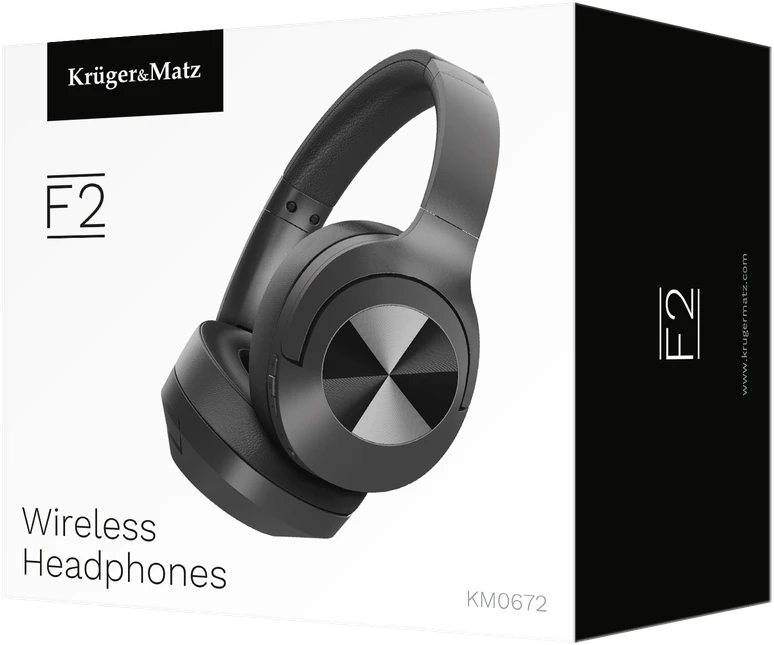 Kruger & Matz F2 belaidės ausinės, juodos