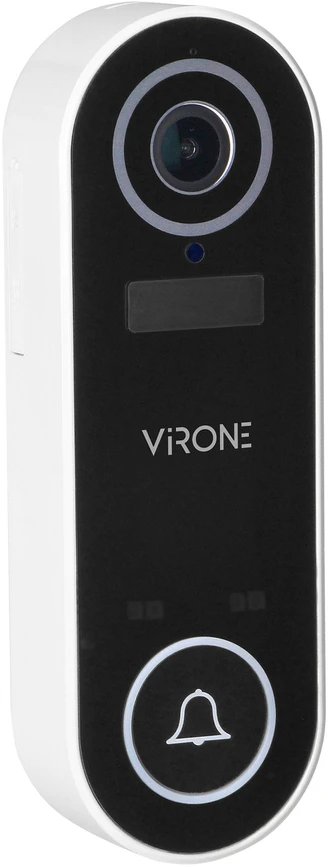 Virone Bezprzewodowy LAYO belaidis vaizdo durų skambutis su „Full HD“ vaizdo kamera, „Wi-Fi“ ir tinklo imtuvu, IP65, bendravimas su išmaniuoju telefonu per „Tuya“ programėlę, 60 skambučių