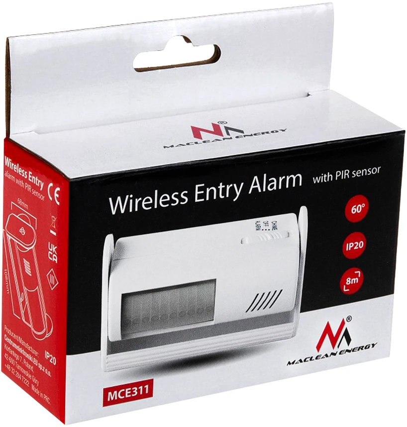 Maclean Mini alarm su judesio jutikliu PIR sygn. MCE311W
