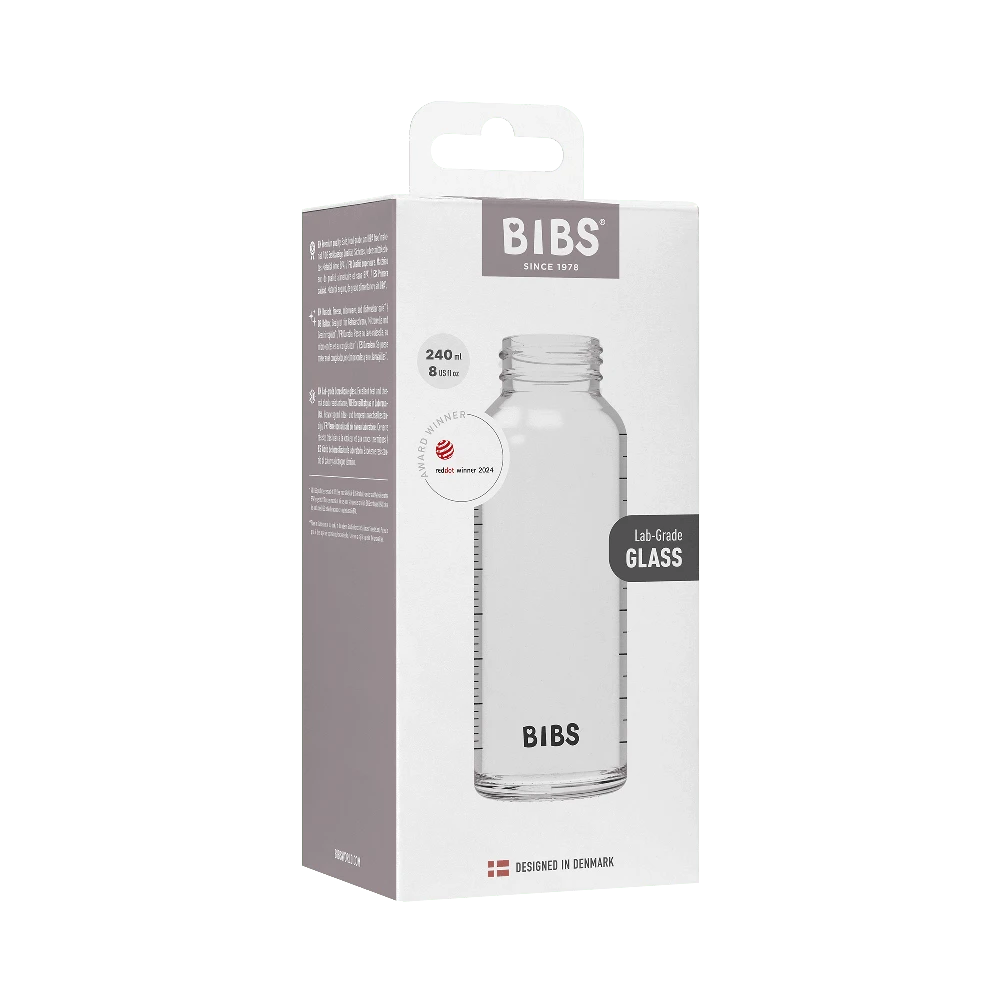 Bibs SEILINTUKAI - stiklinis kūdikio buteliuko korpusas - 240 ml
