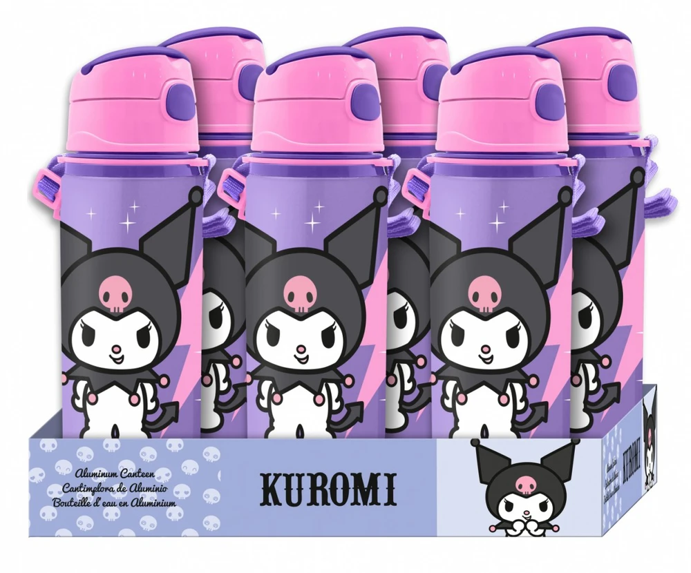 Kids Euroswan Bidon Kuromi 600 ml aliuminio butelis