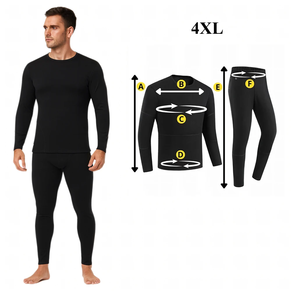 Bielizna Apatiniai drabužiai Šildomų apatinių komplektas 4XL