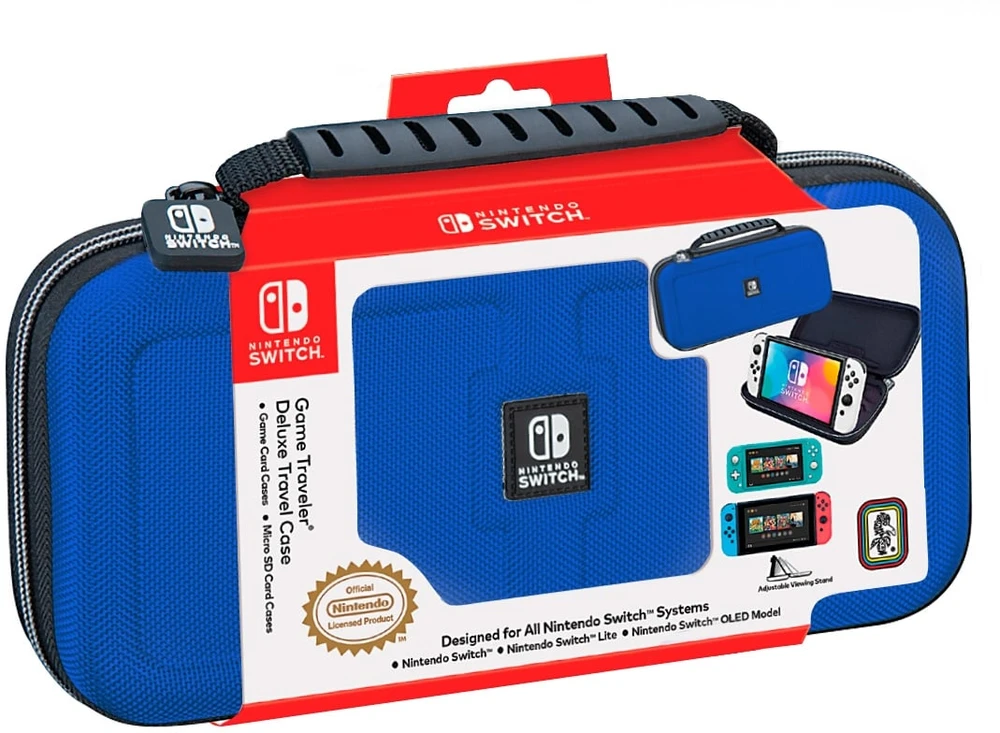 Big Ben Oficialus „BigBen Interactive“ kelioninis dėklas „Deluxe“ – mėlynas „Nintendo Switch“ konsolei