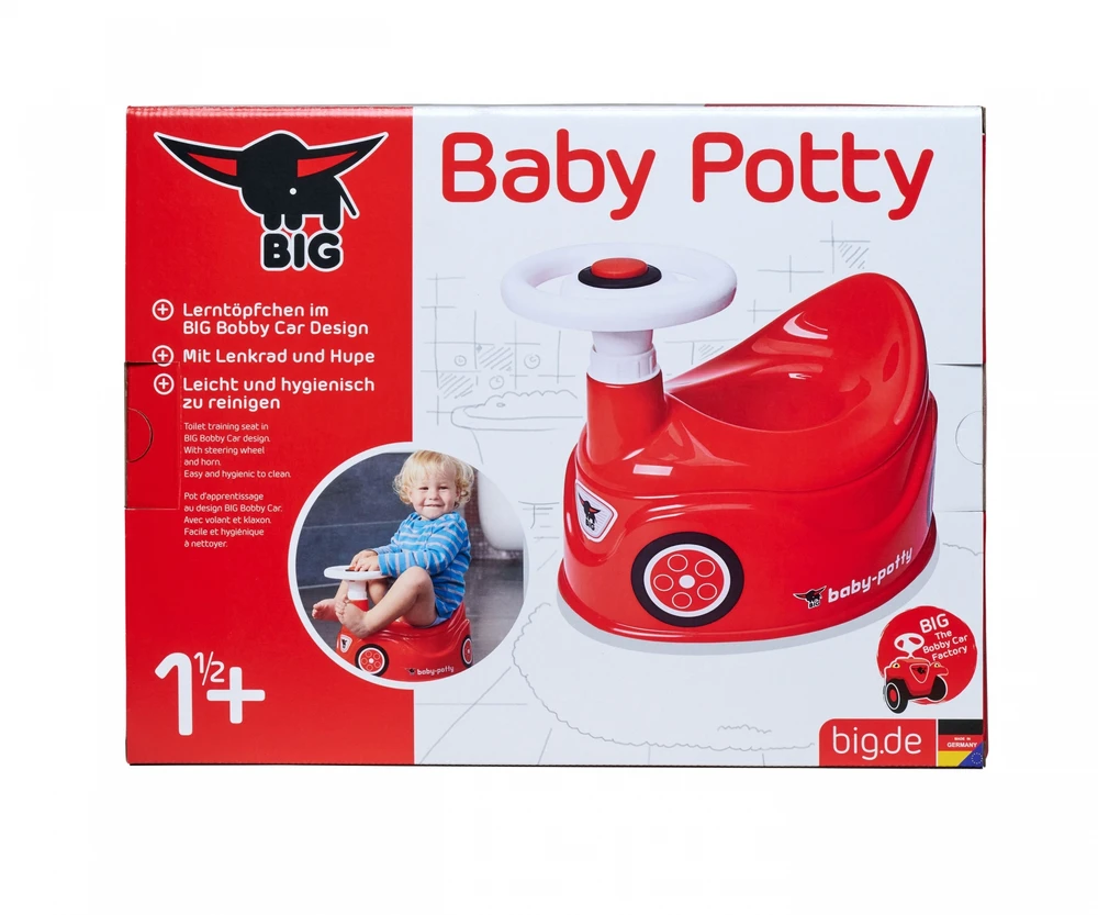 BIG Nocnik Bobby Car raudonas automobilis su vairu