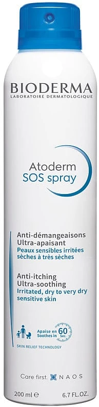 Bioderma Atoderm Sos greito veikimo priemonė nuo niežėjimo, 200ml