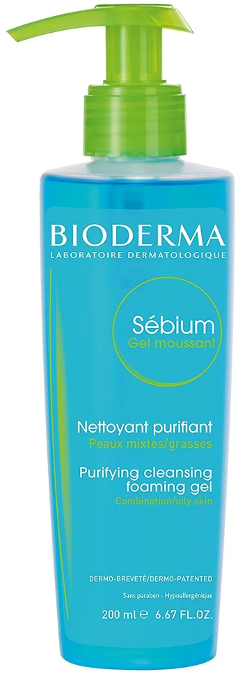 Bioderma Sébium Gel Moussant Veido prausiklis riebiai ir mišriai odai, 500 ml