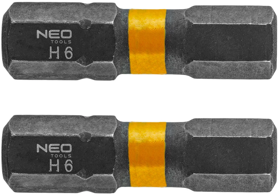 Bity HEX6 x 25 mm smūginiai antgaliai, 2 vnt.