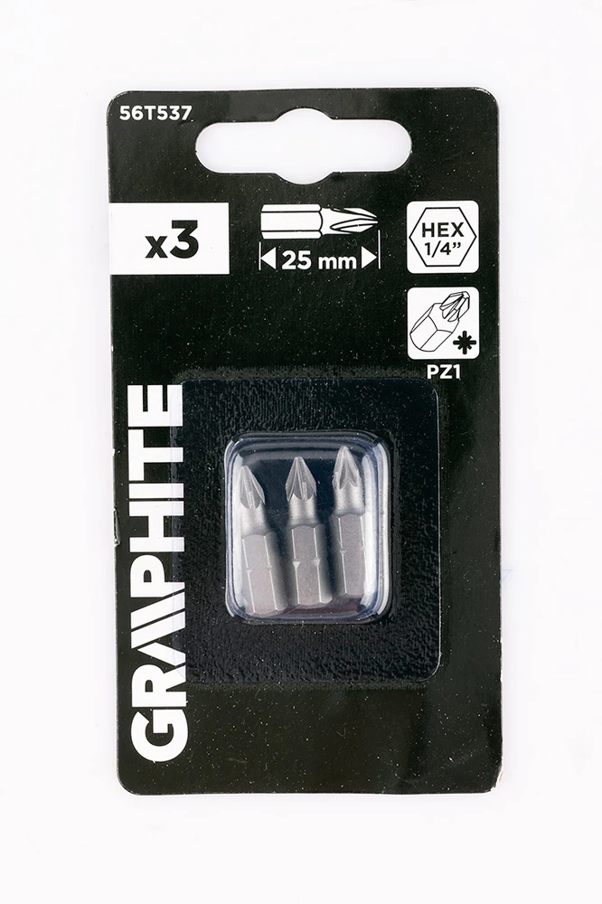 Graphite Bity PZ1 x 25 mm antgaliai, 3 vnt.
