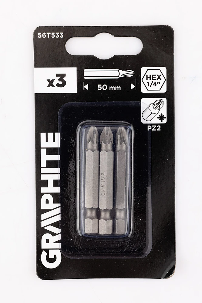 Graphite Bity PZ2 x 50 mm antgaliai, 3 vnt.