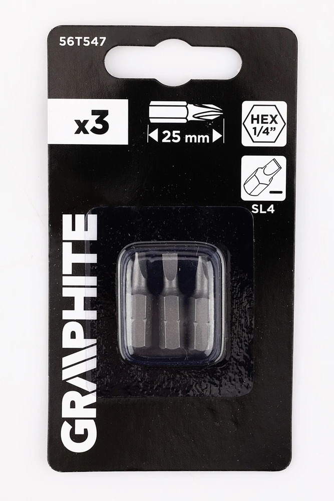 Graphite Bity SL4 x 0,6 x 25 mm antgaliai, 3 vnt.