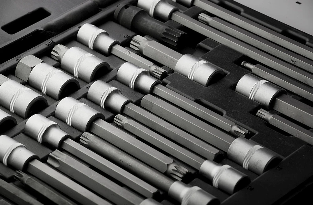 Neo Tools 38 dalių Torx ir Spline antgalių rinkinys su TUV sertifikatu