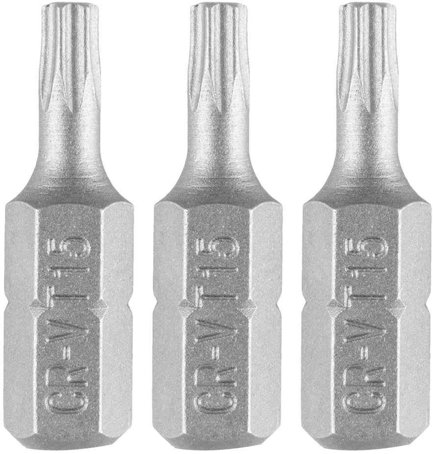 Graphite Bity Torx antgaliai T15 x 25 mm, 3 vnt.