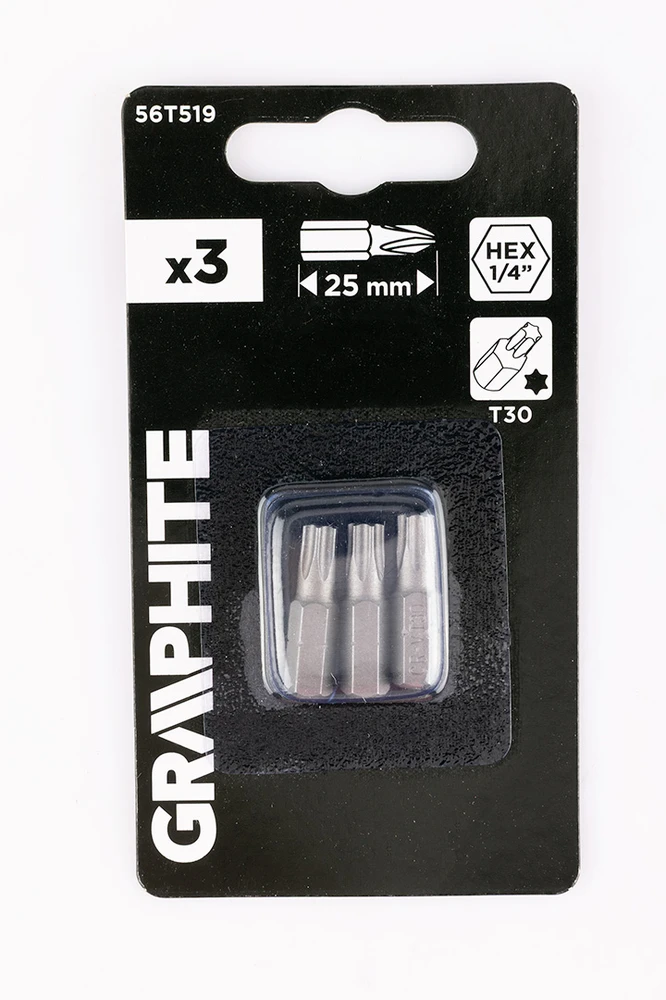Bity Torx antgaliai T30 x 25 mm, 3 vnt.