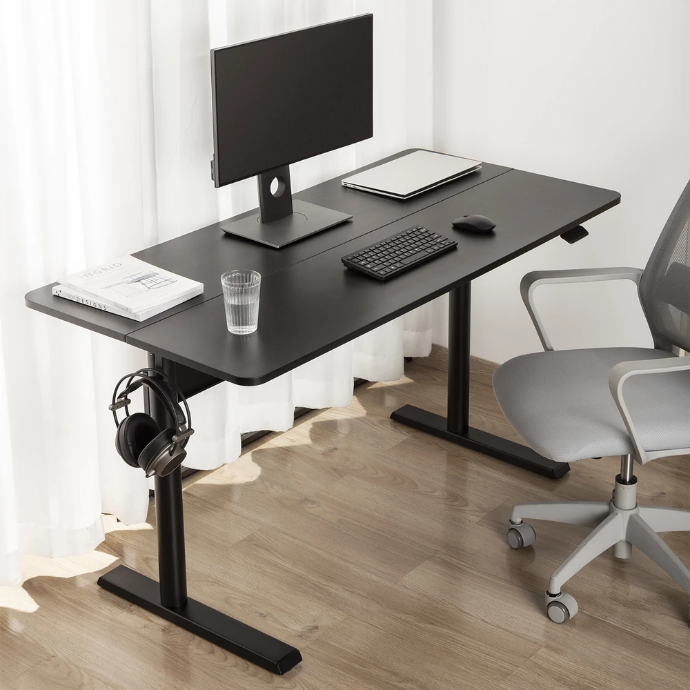 ergo office Biurko Ergo biuro stalas su stalviršiu 140x68cm, dujinė spyruoklė, aukščio reguliavimas, sėdimam ir stovimam darbui, maks. aukštis 115cm, ER