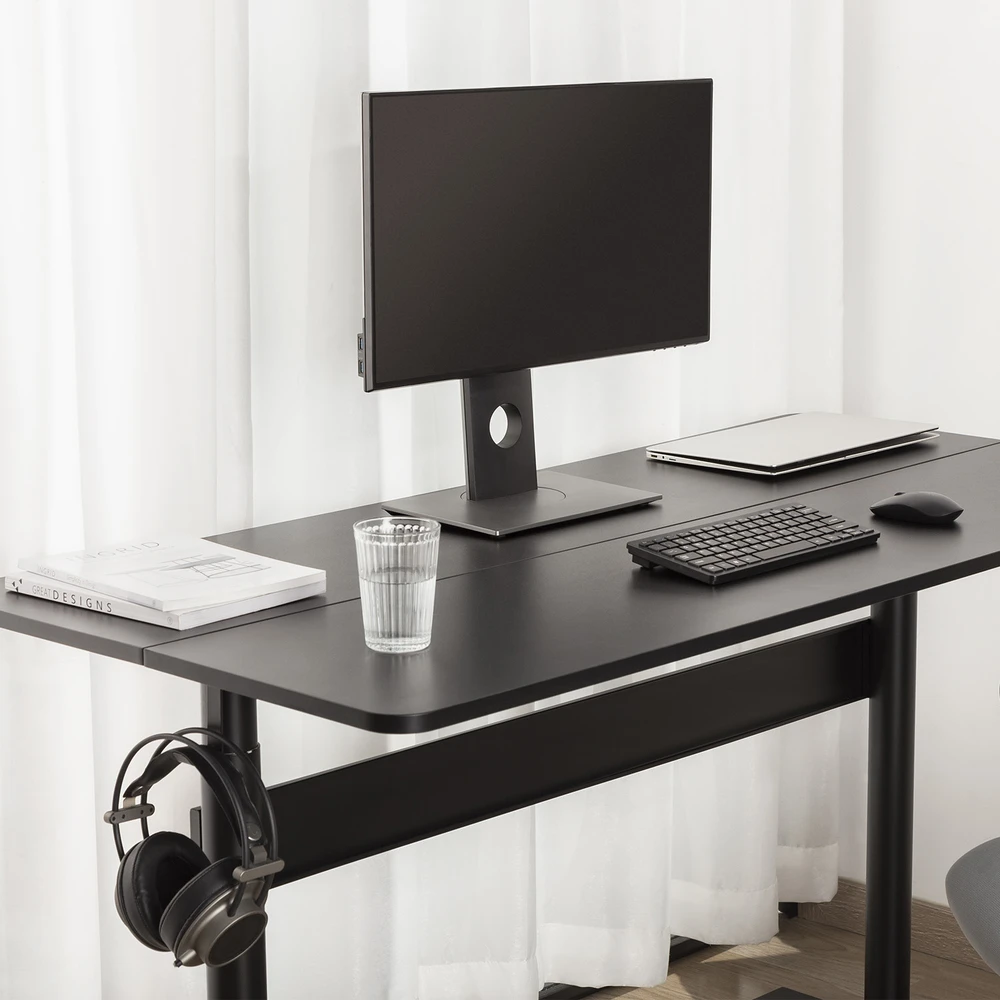 ergo office Biurko Ergo biuro stalas su stalviršiu 140x68cm, dujinė spyruoklė, aukščio reguliavimas, sėdimam ir stovimam darbui, maks. aukštis 115cm, ER