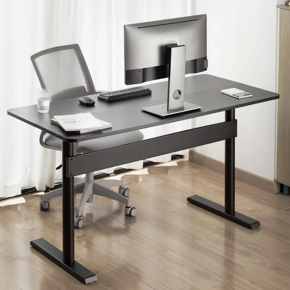 ergo office Biurko Ergo biuro stalas su stalviršiu 140x68cm, dujinė spyruoklė, aukščio reguliavimas, sėdimam ir stovimam darbui, maks. aukštis 115cm, ER