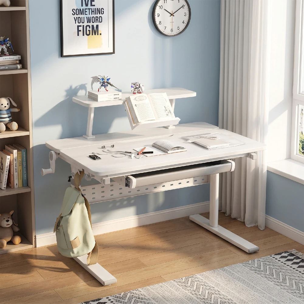 ergo office Biurko vaikams su regulacją aukščio max 40kg ER-483 Szare