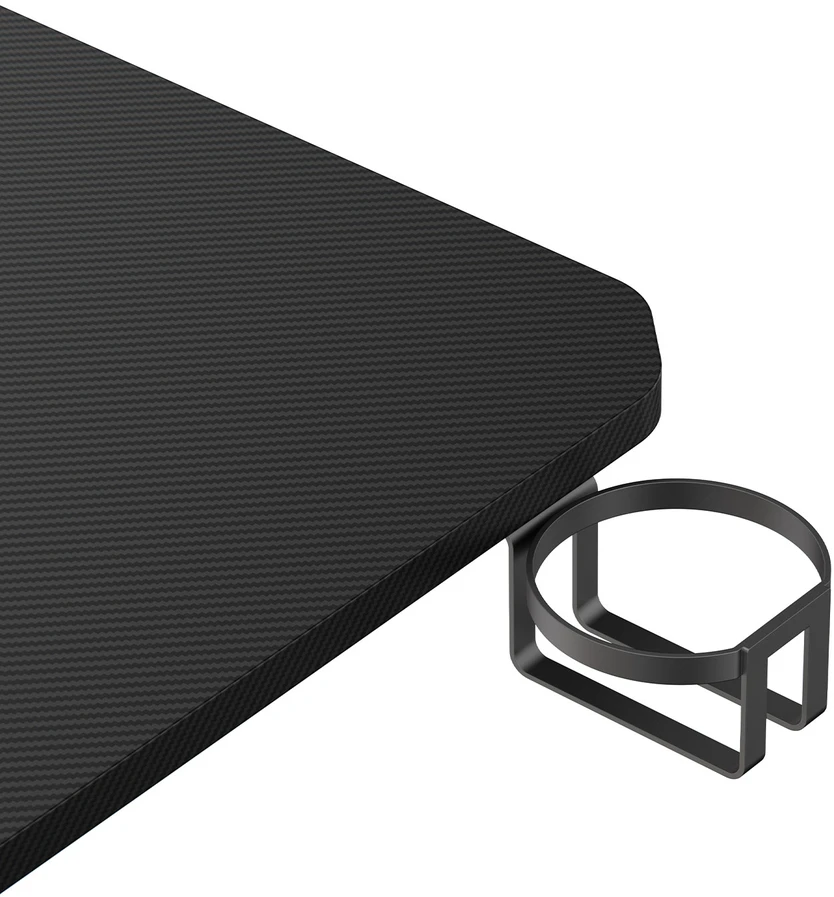 Biurko „NanoRS“ žaidimų stalas, juodas su ausinių ir puodelio laikikliu, maks. 75 kg, matmenys 1200 x 600 x 750 mm, RS101