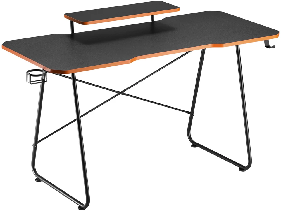 Biurko Žaidimų stalas su monitoriaus lentyna NanoRS, 50 kg, aukštis 850 mm, juodas, RS170
