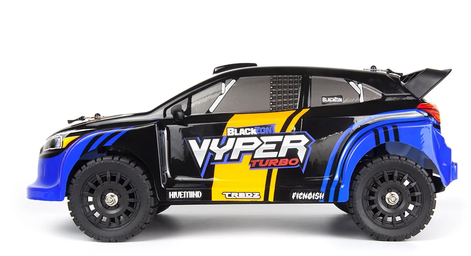BLACKZON - „Vyper RX Turbo 1/16 4WD 2S“ bešepetėlinis variklis – mėlyna/oranžinė (540284)