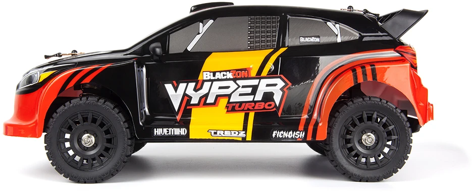 BLACKZON - „Vyper RX Turbo 1/16 4WD 2S“ bešepetėlinis variklis – raudonas/oranžinis (540283)