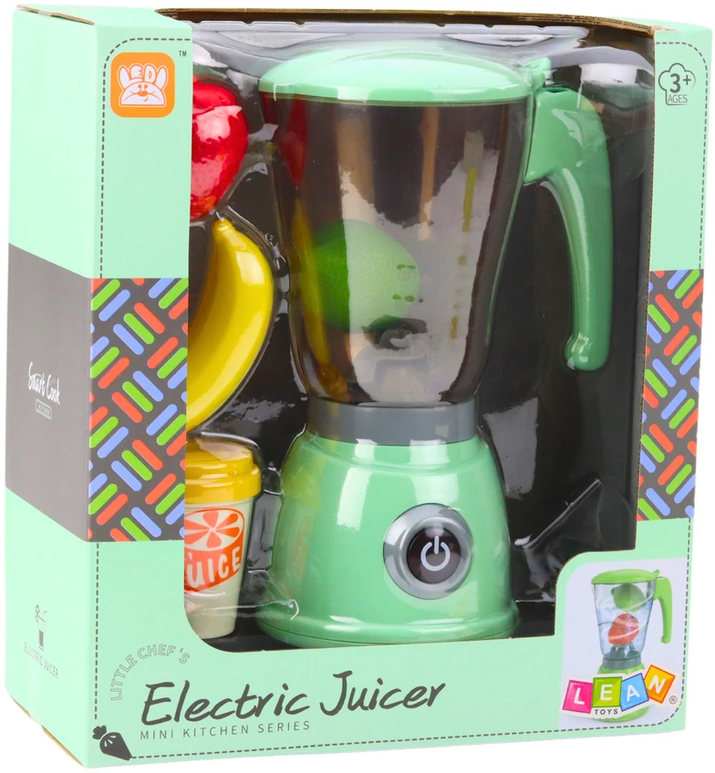 Lean Toys Vaikiškas elektrinis žaislų maišytuvas su vaisiais ir taurele