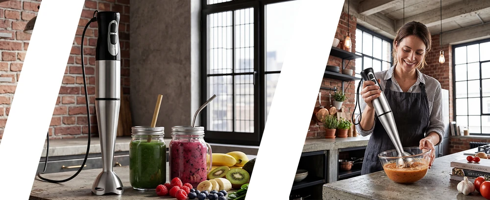 Plakiklis Blender Daugiafunkcinis rankinis maišytuvas PowerMix, 1200W