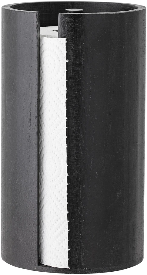 „Bloomingville“ – „Celian“ popierinių rankšluosčių laikiklis, aukštis 25,5 cm – juodas