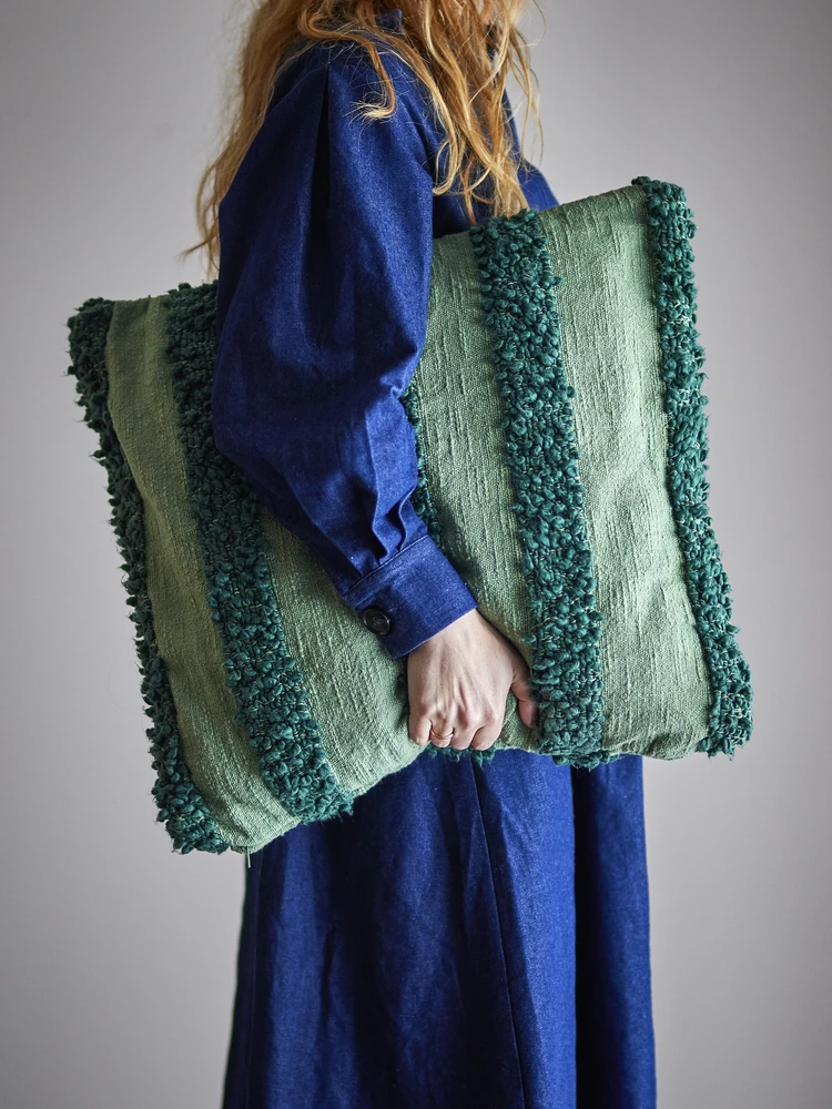„Bloomingville“ – „Cory“ pagalvėlė – žalia – medvilnė, OEKO-TEX®