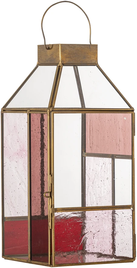 Bloomingville – Drew Lantern – rožė – stiklas