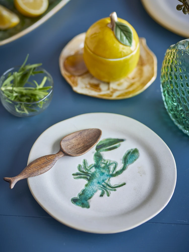 Bloomingville - Hadden Plate - Žalia - 27 cm