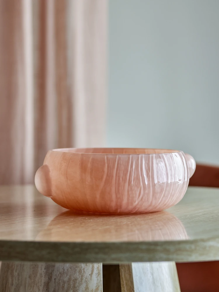 Bloomingville - Lalie Bowl - Rose - Stiklas