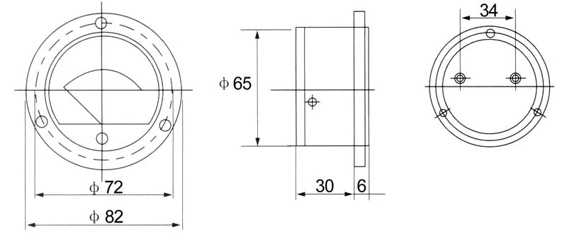 Blow Oem Analoginis skaitiklis apvalus voltmetras 10V