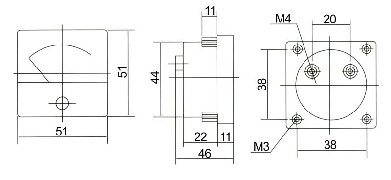 Blow Oem Panelinis rodyklinis voltmetras DC 30V