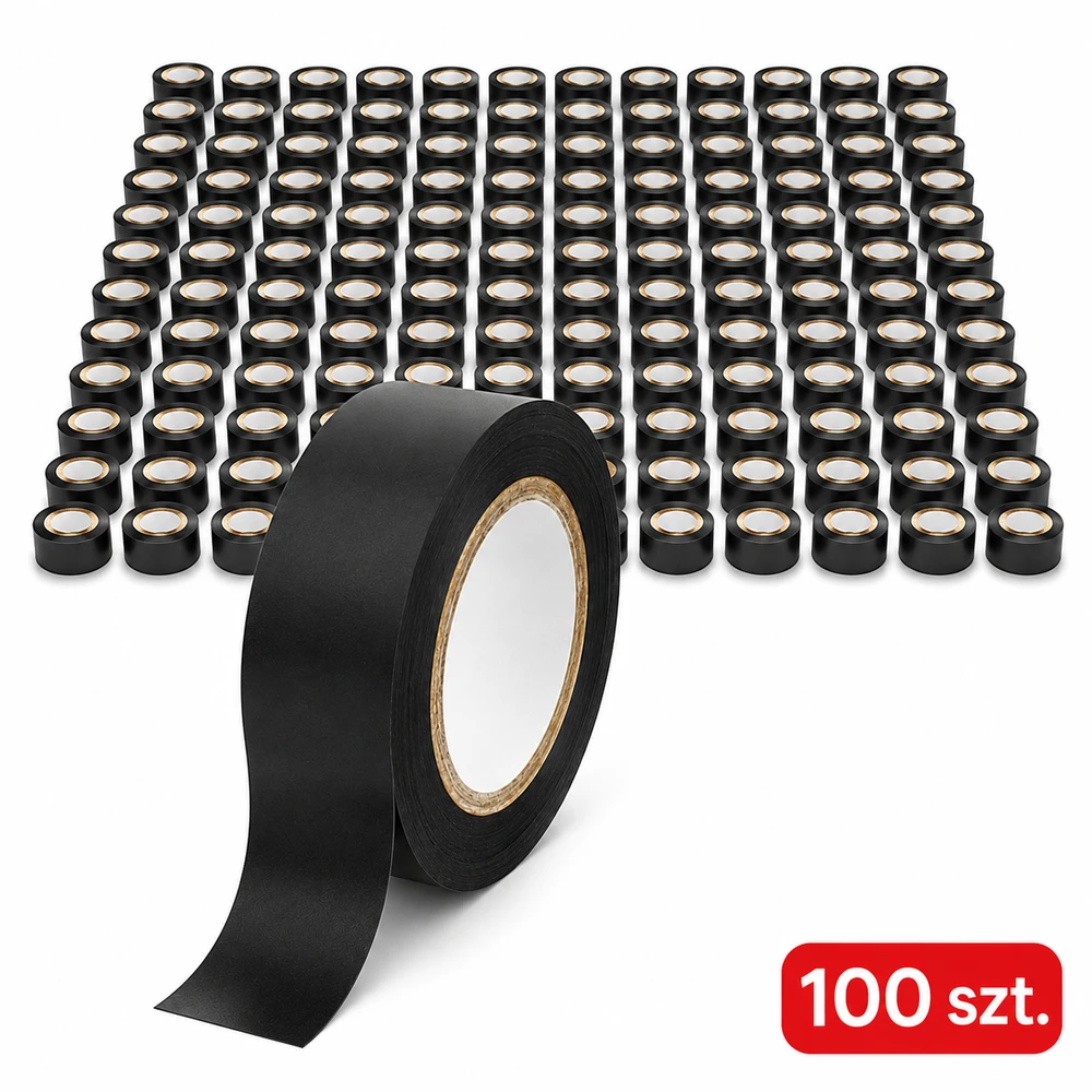 54-038# Lipni izoliacinė juosta 0,15 mm / 25 mm / 10 m - juoda, kelių pakuočių pakuotė