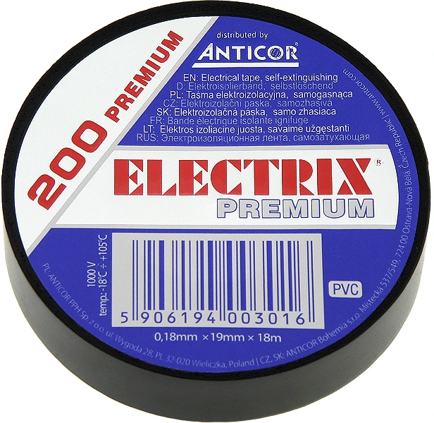 Anticor 5450# Elektros izoliacinė juosta 200 Premium 19*18 Polyken