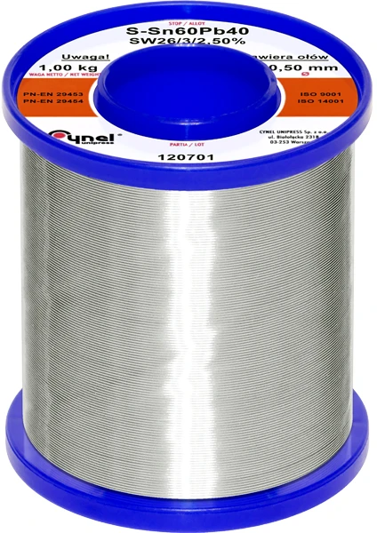 Blow Lydmetalis su fliusu CYNEL LC60-SW26 0.50mm 1kg
