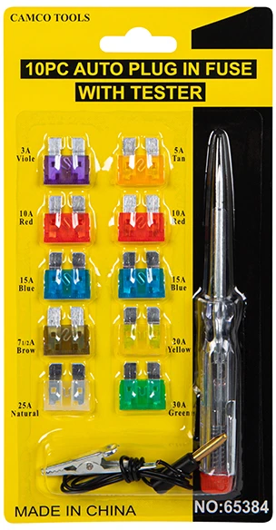 Blow Automobilio saugiklių rinkinys 10 vnt + testas