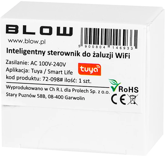 Blow Išmanusis WiFi žaliuzių valdiklis TUYA