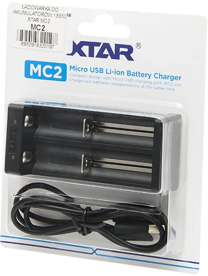Xtar 2 x ličio jonų akumuliatorių įkroviklis MC2