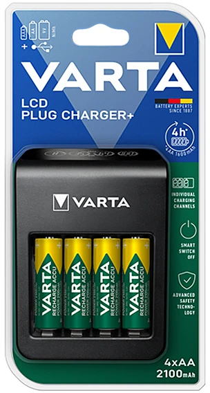 Blow VARTA LCD PLUG+4xAA 2100mAh įkroviklis