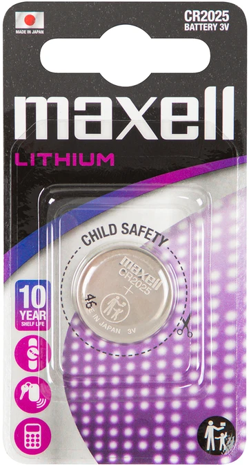 Maxell ličio elementas, 3V (CR2025), 1 pakuotė