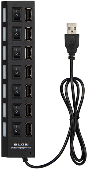 Blow USB skirstytuvas WT.A-7xGN.A HUB-06 juodas