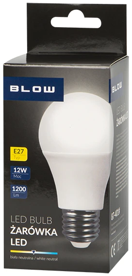Blow LED lemputė E27 12W A60 230V 4000k