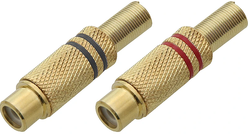 Blow 8965# Lizdas rca-na kabelis auksinė juoda
