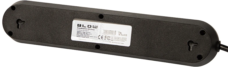 Blow PS-550 5 lizdų 3xUSB tinklo ilgintuvas 5m juodas 2x1mm
