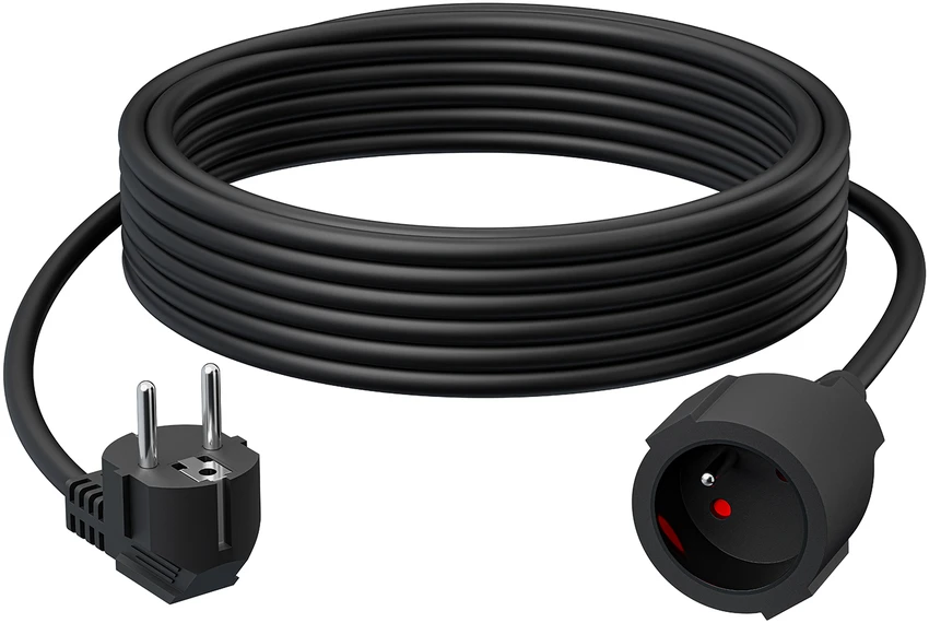 Blow PR-160 prailgintuvas 1 lizdo su įžeminimu 8m juodas 3x2.5mm BLUETEC